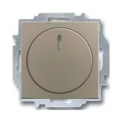 Светорегулятор поворотно-нажимной ABB Basic55 для электронных трансформаторов 12в, без нейтрали, шампань