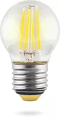 Voltega CRYSTAL Лампа светодиодная шар прозр. 6W Е27 2800К 45х73mm филаменты
