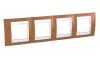 Рамка Schneider Electric Unica Хамелеон на 4 поста, горизонтальная, оранжевый / белый