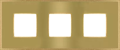 Рамка Fede Belle Epoque Metal на 3 поста, универсальная, bright gold - bright gold