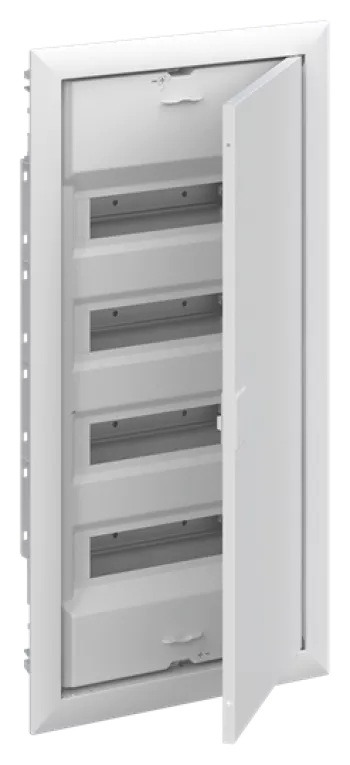 Шкаф внутреннего монтажа UK600 48М, 4 ряда по 12/14 модулей, с дверью, с винтовыми клеммами N/PE, UK648E3