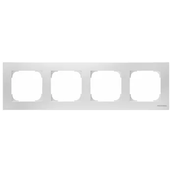 Abb NIE Рамка 4-постовая, серия SKY, цвет альпийский белый (серое основание)