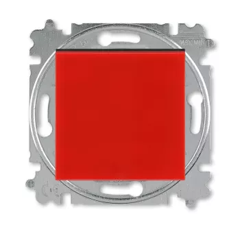 ABB Levit красный / дымчатый чёрный Выключатель 1-но клавишный двухполюсный