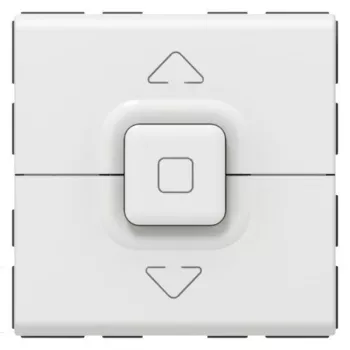 Кнопка для управления жалюзи двойная 10А 2 модуля Legrand Mosaic, белый