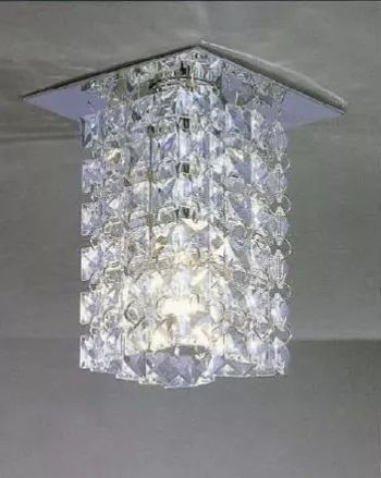 La Lampada светильник встраиваемый, кристаллы Schooler, 10х10см, Н12см, 1x60W E14, арматура в отделке хром