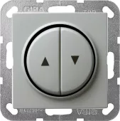 Выключатель жалюзи кнопочный Gira S-Color, на клеммах, серый