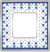 Рамка Fede Vintage porcelain на 1 пост, blue lys - bright chrome