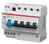 Автоматический выключатель дифференциального тока (АВДТ) ABB DS204, 32A, 30mA, тип A, кривая отключения C, 4 полюса, 6kA, электро-механического типа, ширина 8 модулей DIN