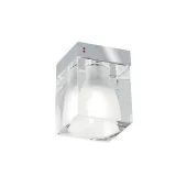 Fabbian Светильник настенно-потолочный Cubetto 1х 60W/E14 прозрачное стекло, блест хром
