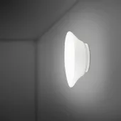 Fabbian Светильник настенно-потолочный Lumi-Mycena ?36-38cm h15 cm белое стекло, белая арматура