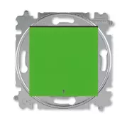 ABB Levit зелёный / дымчатый чёрный Выключатель кнопочный 1-но клавишный с подсветкой