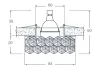 Donolux Светильник встраиваемый декор. хром crystal/rose, D 90 H 55 мм, галог. лампа MR16 GU5,3.max