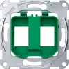 Merten Суппорт разъёма Modular Jack, 2 поста, цвет зелёный