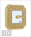 Рамка Fede Siena на 2 поста, универсальная, bright gold