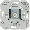 Светорегулятор поворотно-нажимной Gira Edelstahl для ламп накаливания 230в, электронных и обмоточных трансформаторов 12в, без нейтрали, нержавеющая сталь