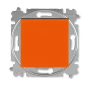 ABB Levit оранжевый / дымчатый чёрный Выключатель кнопочный 1-но клавишный, 1но+1нз