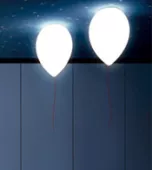 Estiluz светильник потолочный Balloon, D 260мм, Н 335-мах835мм, 1x20W E27, сатин полиэтилен полупрозрачный