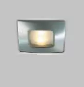 Brumberg Светильник встраиваемый, сатин стекло, 9х9см, 1xGU10 50W QPAR16, IP44, сатин алюминий