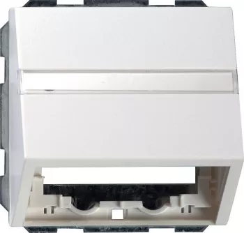 Розетка мультимедийная Audio mono WBT +/- Gira System 55, белый глянцевый