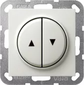 Выключатель жалюзи кнопочный Gira S-Color, на клеммах, белый
