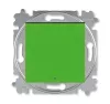 ABB Levit зелёный / дымчатый чёрный Выключатель 1-но клавишный проходной с подсветкой