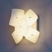 Flaver Светильник настенный Kb Quadro, белое сатинированное стекло, 40x40х15см, max 4x75W G9, хром