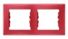 Рамка Schneider Electric Sedna на 2 поста, горизонтальная, красный