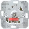Светорегулятор поворотно-нажимной Gira E22 для люминесцентных ламп с управляемым эпра, без нейтрали, алюминий