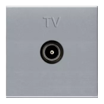 Abb NIE Механизм ТВ розетки, простой, 2-модульный, серия Zenit, цвет серебристый