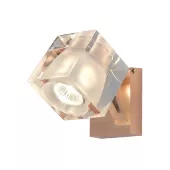 Fabbian Светильник настенно-потолочный Cubetto 1х50W GU10 прозрачное стекло, арматура медного цвет