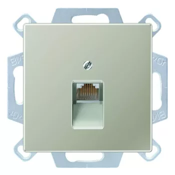 Розетка компьютерная одиночная Jung LS UTP RJ45 Cat.6, edelstahl