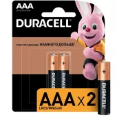 Duracell Батарейка алкалиновая AAA LR03/MN2400 Basic 1.5v (блистер  2 шт.)