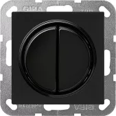 Кнопка звонка двухклавишная (2н.о.) Gira S-Color, на клеммах, черный