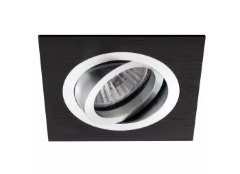 Donolux светильник встраиваемый, повор квадрат, MR16,D92х92 H60, max 50w GU5,3, алюминий чёрный