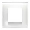 Abb NIE Рамка 1-постовая, 2-модульная, серия Zenit, стекло белое