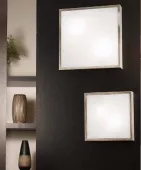 Kolarz Lineare светильник настенно-потолочный, белое стекло 30/30см, 2E14 60W, дерево