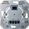 Светорегулятор клавишный Gira F100 для ламп накаливания 230в и галогеновых ламп 220в, без нейтрали, белый глянцевый