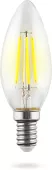 Voltega CRYSTAL Лампа светодиодная свеча прозр. 6W Е14 4000К 35х95mm филаменты