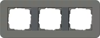 Рамка Gira E3 на 3 поста, универсальная, темно-серый/антрацит