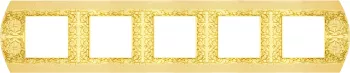 Рамка Fede Sanremo на 5 постов, универсальная, bright gold