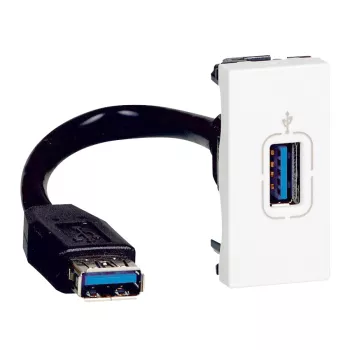 Роз.USB 3.0 со шнур 1М бел MSC