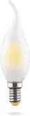 Voltega CRYSTAL Лампа светодиодная свеча на ветру матовая 6W Е14 2800К 35х121mm филаменты