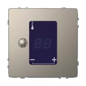 Терморегулятор для тёплого пола программируемый Merten D-Life, никель