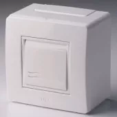 DKC  Коробка в сборе с выключателем, белая