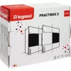 Пластиковый щиток на  8 модулей Legrand Practibox S для встраиваемого монтажа в твёрдые стены, цвет двери белый