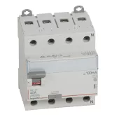 Устройство защитного отключения (УЗО) Legrand DX3, 4 полюса, 40A, 100 mA, тип AC, электро-механическое, ширина 4 DIN-модуля