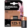 Duracell Батарейка литиевая CR123 Basic 3v (блистер 1 шт.)