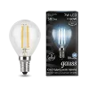 Лампа Gauss Black Filament Шар 7W 580lm 4100К Е14 LED 220V