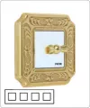 Рамка Fede Siena на 4 поста, универсальная, bright gold