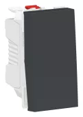 Кнопка звонка одноклавишная (1н.о.) Schneider Electric Unica Modular, на клеммах, антрацит